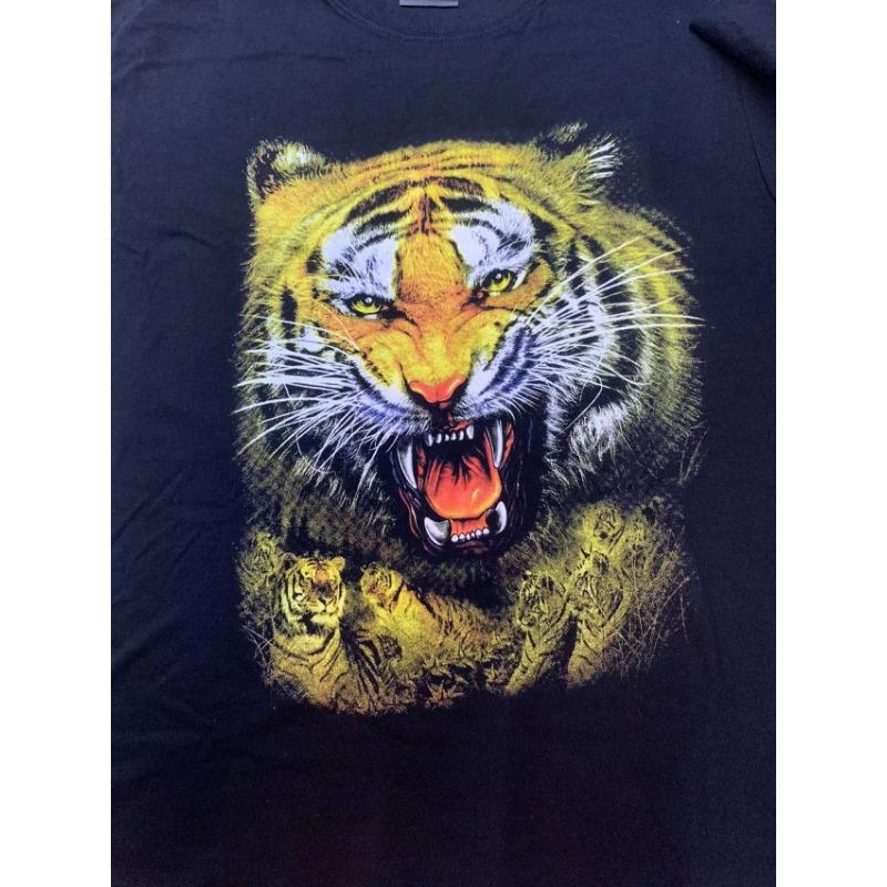 Rock 3D Short Sleeved Personalized Pure Cotton Loose Round Neck Plus Size Short Sleeved T-Shirts Men’s