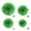 1pcs Set 7.8inch Green Paper For Birthday Party Hanging Flowers Pom Pom Paper Flower Balls Paper Pom Pom Paper Balls