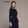 PORTS Women's Elegant Metallic Grid Knit Sweater