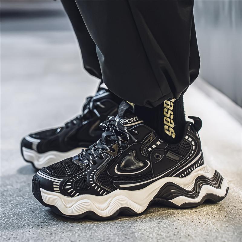 2025 new thick-soled heightening dad shoes men's mesh sports shoes student casual men's shoes GZ1228