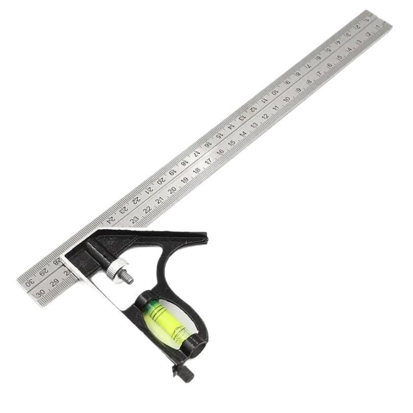 High-Precision 90° Woodworking Combination Square Ruler