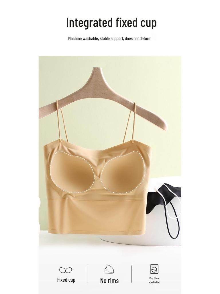 Nahtloses Damen-Camisole mit integriertem BH und stilvollem Rückendesign