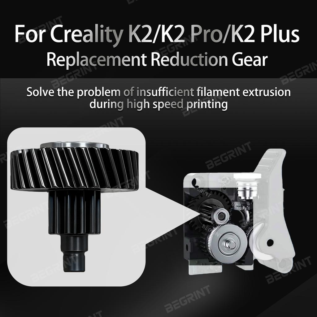 For Creality K2 Pro/K2 Plus/K2 Upgrade Full Metal Filament Reduce Gear Kit High Precision Wear Resistant for 3D Printer Extrude