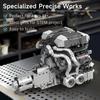 MOULD KING 10201 Technical Car Engine Toys The Motorized Supercar W16 Engine + Transmission Building Block Brick Kids Gift