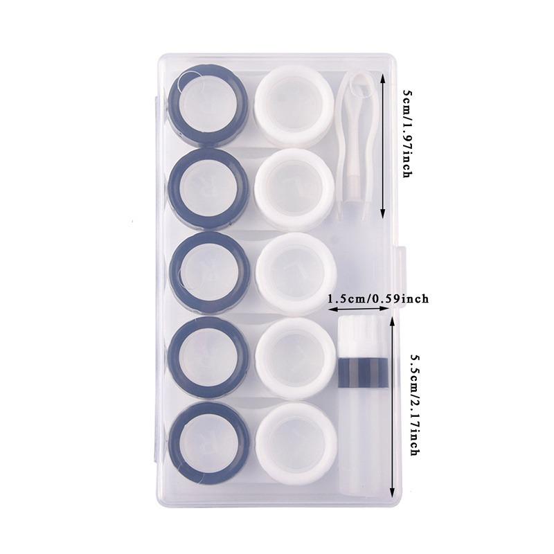 10 grids Contact Lens Box Holder Portable Small Lovely Clear Eyewear Bag Container Contact Lenses Soak Storage Case