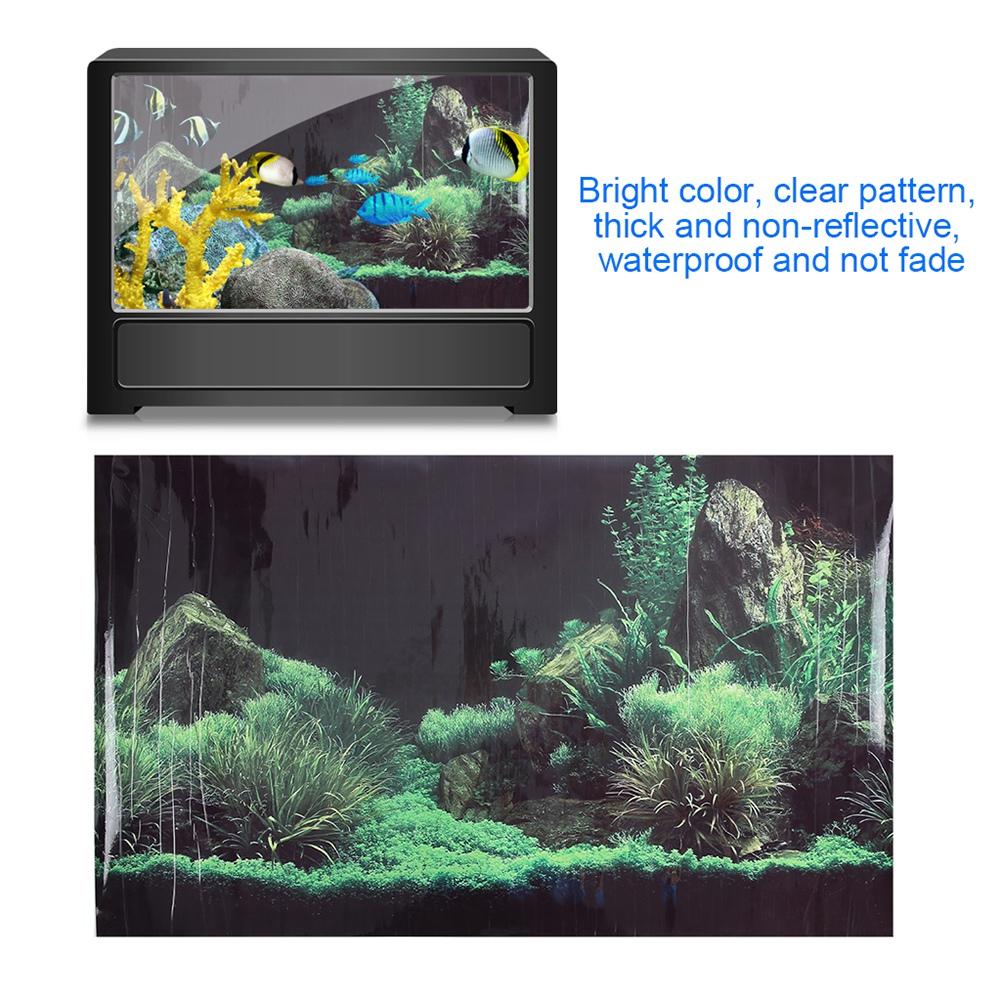 Coral Aquarium Background Underwater Poster Fish Tank Wall Decorations Sticker 61 X 41cm