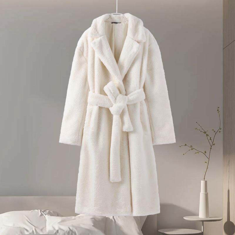 

New Winter Thick Fur Coat Fashionable and Elongated Faux Fur Coat L
