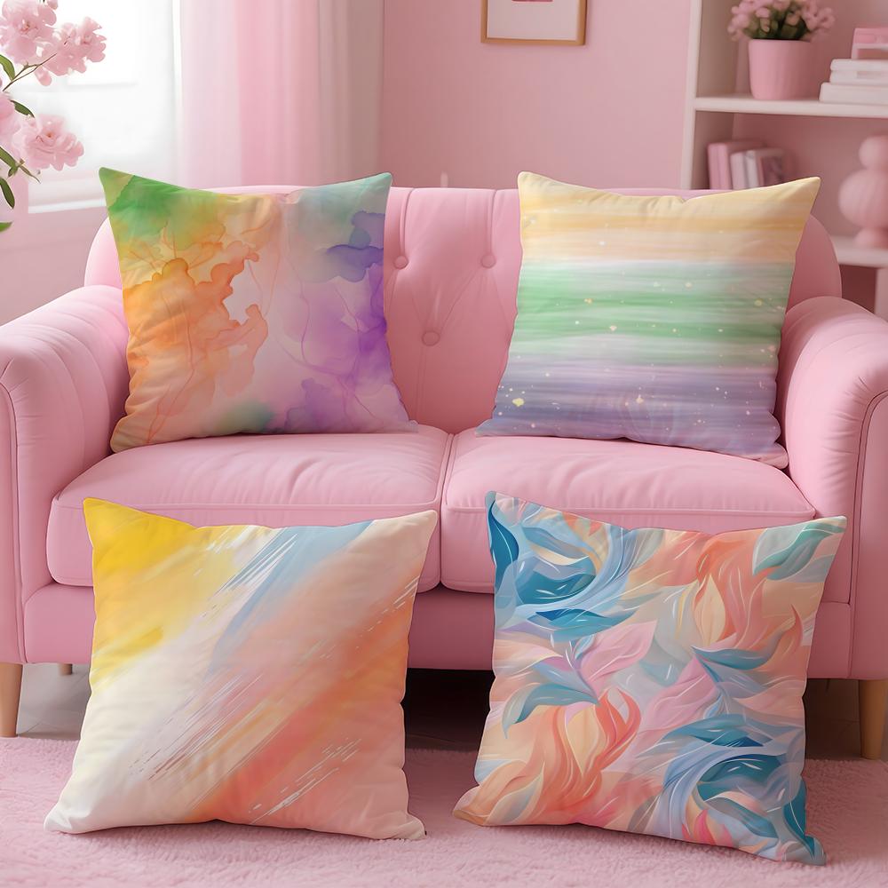 Pure color blending Cushion Cover Comfortable Reversible Pillow Cover Ideal for Car Sofa Bedroom Beyond