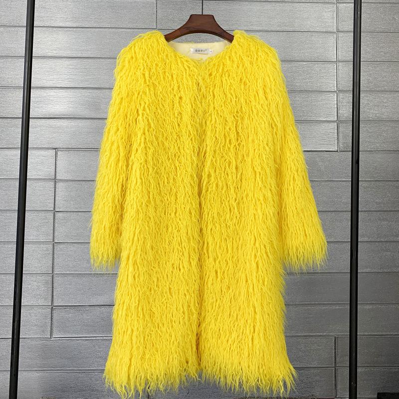 

искусственный мех пляжная шерсть овечья шерсть удлиненная шерсть пальто пальто 4XL