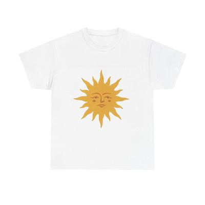 Retro Sun Face T-Shirt | Vintage Celestial Graphic Tee
