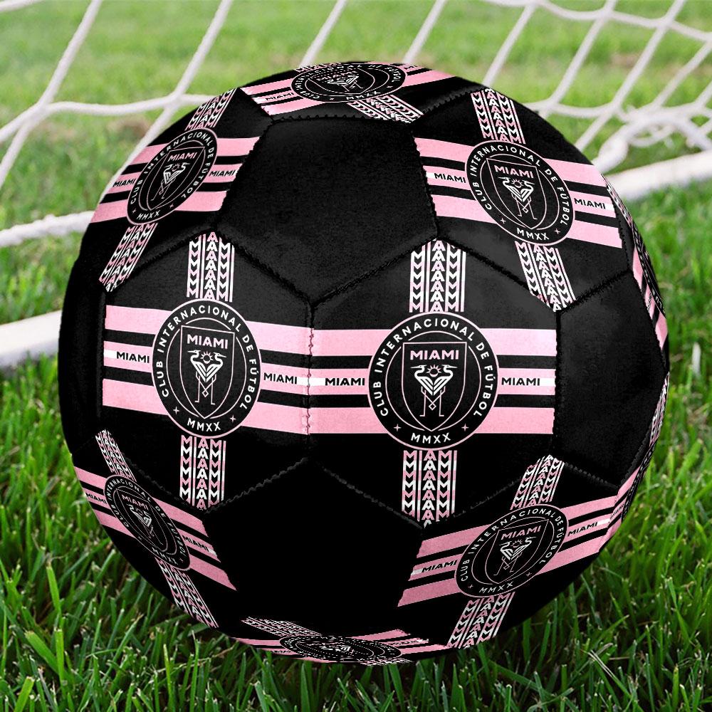1pc Inter Miami CF Soccer Ball Size 5 Indoor Soccer Ball Fashion Colorful Backyard Game - Great For Sports Fans Gift HE60