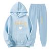 Winter New Men's Casual Sports Loose Personalized Print Youth Fashion Trend Personal Wear Hoodie Set