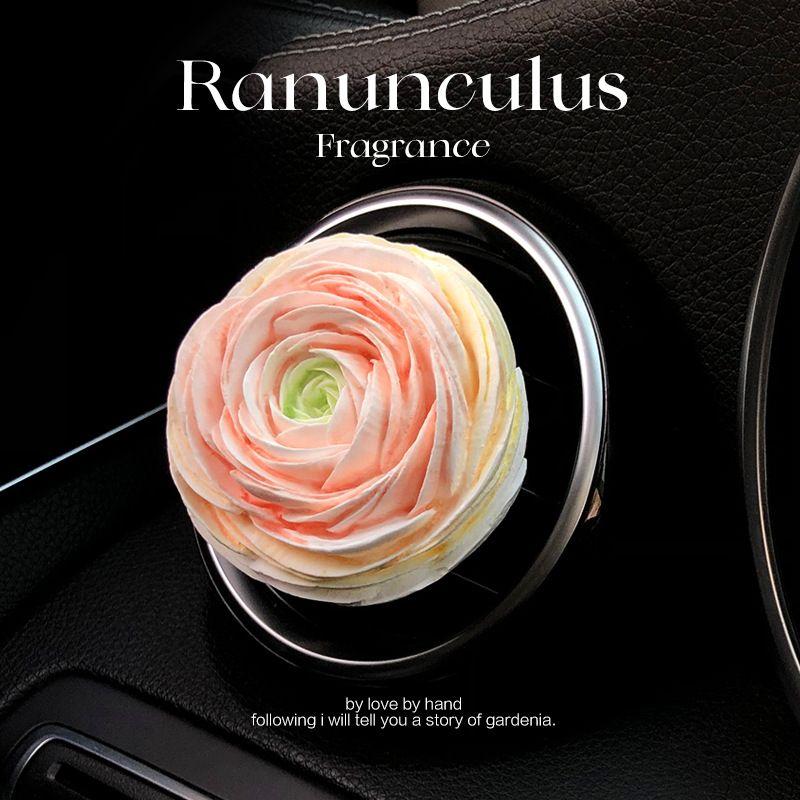 

Car Air Freshener Perfume, Ranunculus and Peony Car Air Conditioning Vent Decoration, In-Car Aroma Diffuser Stone Ornament Champagne Pink-Peonies