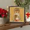 Decorative Painting of Orthodox icons,Consecrated Icon "Saint Olga",Photo Frame painting,Christian Wall Art,20cm*20cm,Spiritual Decor Gift