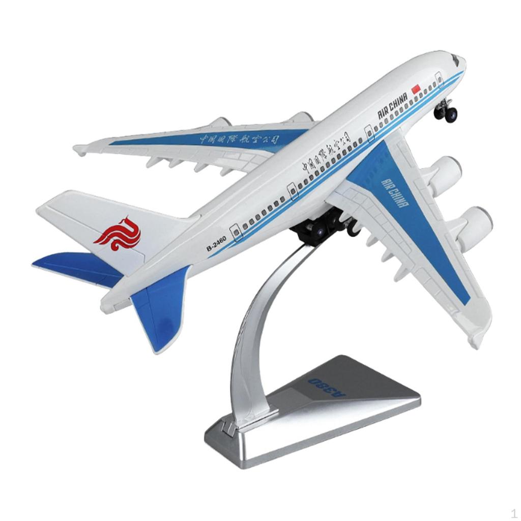 Alloy Airplane Model Light and Sound Plane for Shelf Office TV Cabinet