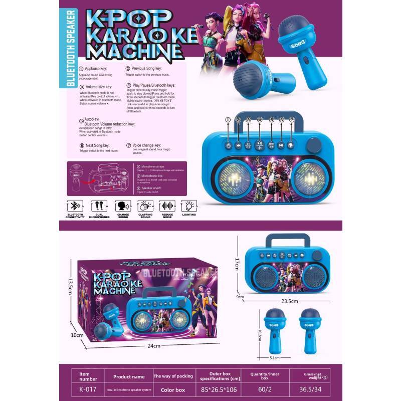 Childrens Bluetooth Microphone Toy With Led Lights For Singing And Interactive Play