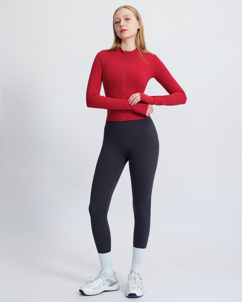 Women's Quick-Dry Yoga Jacket - Breathable, Tight Fit, Long Sleeve Fitness Top