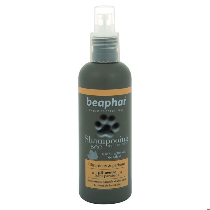 Shampooing sec premium - BEAPHAR - Pour chien - Aloe vera - Eau de framboise - 200 ml