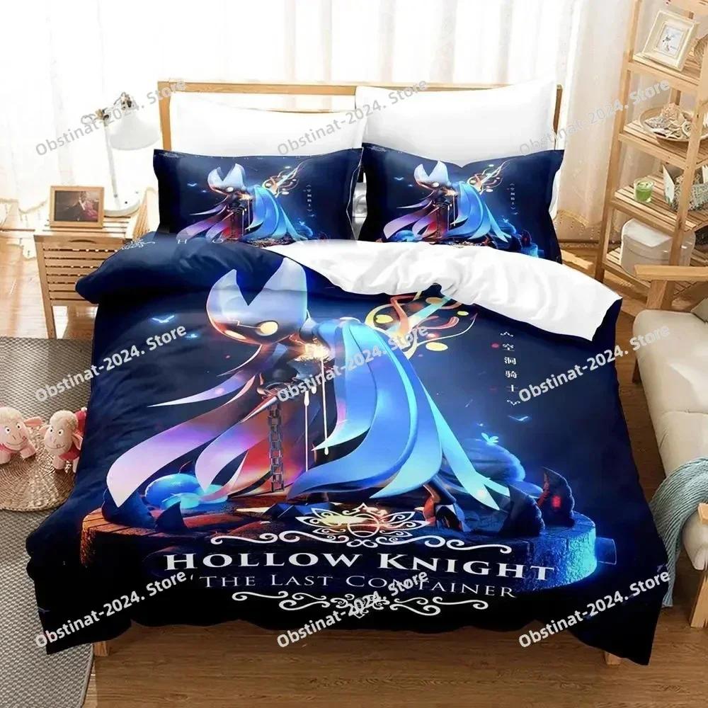 3D Hollow Knight Game Bedding Set Printed single Comforter Quilt Bed Cover Duvet Cover Pillow Case 3 Pieces Sets Kids Adult Size