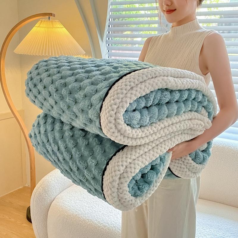 Uus Milk Velvet kahekihiline tekk Jacquard paksendatud soe päevatekk lambavilla tekk laste tekk