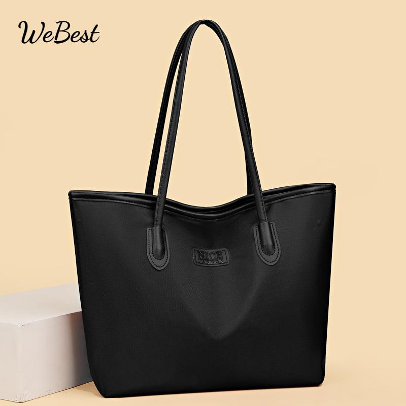 

Casual Large Capacity Oxford Shoulder Tote Bag чорний
