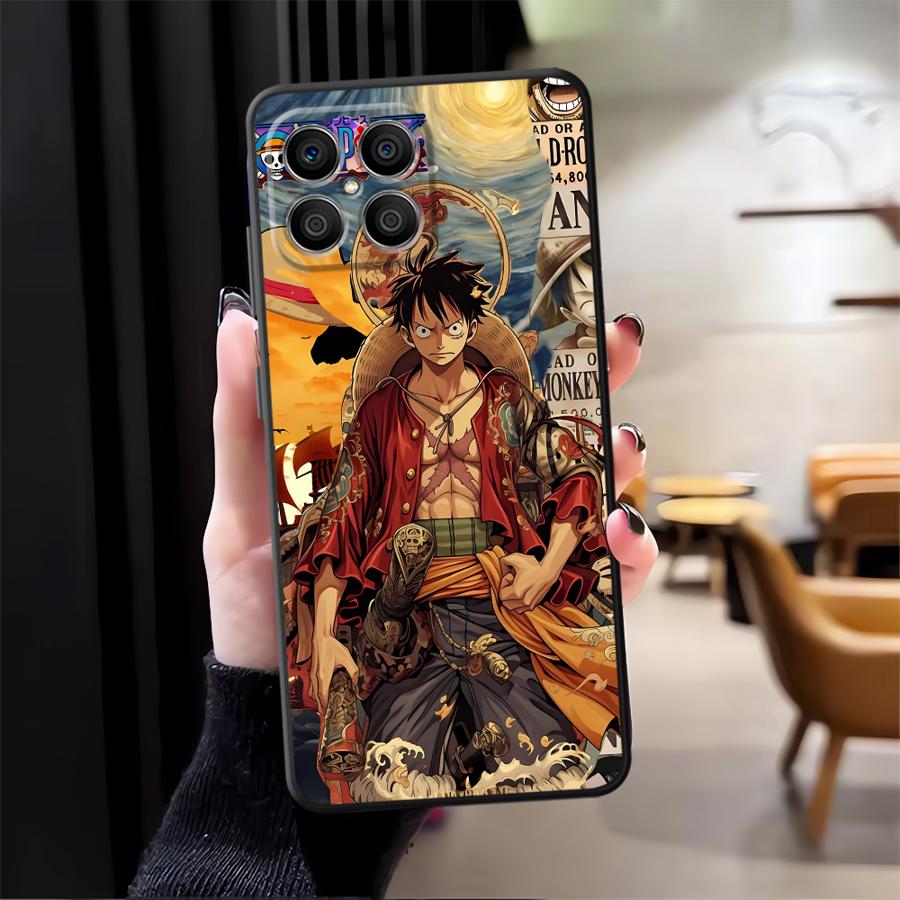 Ones Pieces Luffys Anime Black Soft Phone Cover Case for Honor X8 200 400 Lite X7 70 X6 8X 90 X5b Magic5Lite X9a
