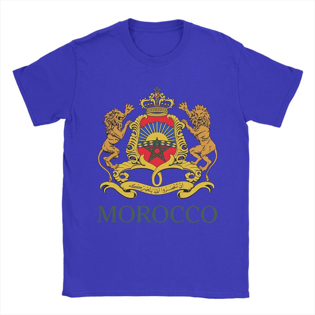 Coat of Arms of Morocco Cotton TShirt For Man Summer Y2K TShirts Breathable Trending Tee Shirt Oversize Dropshipping Clothing