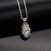 1pc Hip Hop Heart-shaped Pendant Retro Silver Gold Color Charms 316L Stainless Steel Accessories for Man Woman Jewelry Findings
