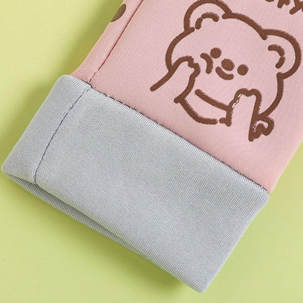 Fleece Lined Kids Mittens Cartoon Full Finger Gloves Outdoor Sports Gloves  for Kids Christmas Gift