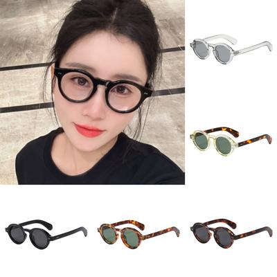 Polarized Sunglasses UV Protection 90s Retro Style Windproof Unisex Spectacles Round Lens Block Sunlight Vacation Beach Spectacles Outdoor Eyewear