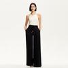 VEROMODA Women's Belted Textured Wide-Leg Pants