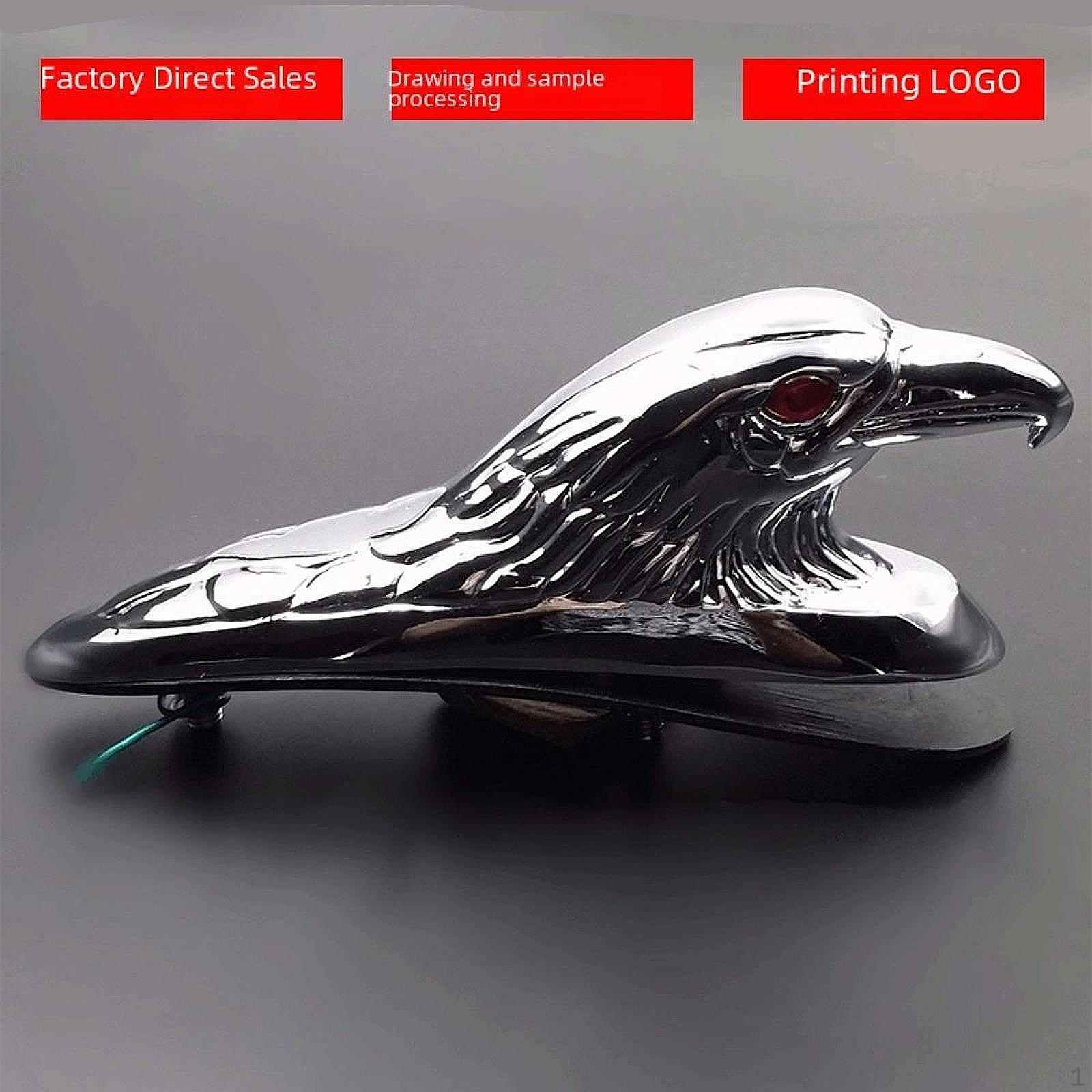 

Украшение для переднего крыла мотоцикла, аксессуар для брызговика, декоративная статуэтка в виде головы орла серебряный