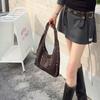Borsa Sottobraccio a Rivetti Retro Stile Wasteland Borchie Metalliche Borsa da Moto, Borsa a Mano da Donna in Pelle Cerata ad Olio Marrone Borse a Tracolla Laterali