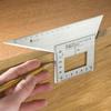 Shinwa Sokutei Trapezoidal Stop Ruler, Aluminum, 62114