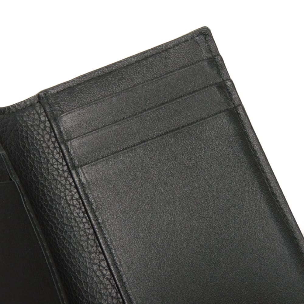 Used 10656 Saddle Vertical Card Holder 2ADCH169YKS_H03E 7946 Logo Metal Oblique Jacquard Black Men's from Japan