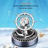 Solar Car Aroma Diffuser: Time Flies Steering Wheel Perfume Holder Ornament
