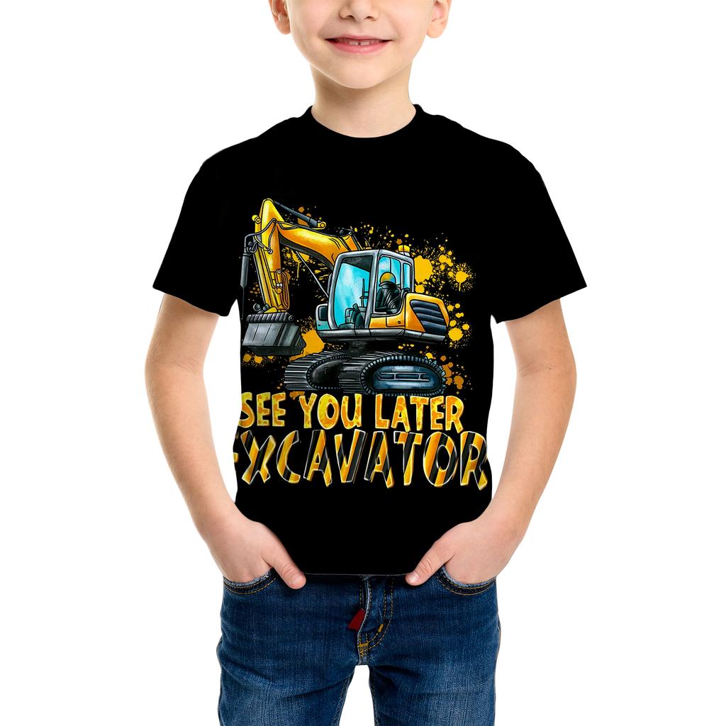 3D Pattern Printing Fashion T-Shirt  Element Printing Summer New Boy Personalized Cool Tops Kids Funny T Shirt