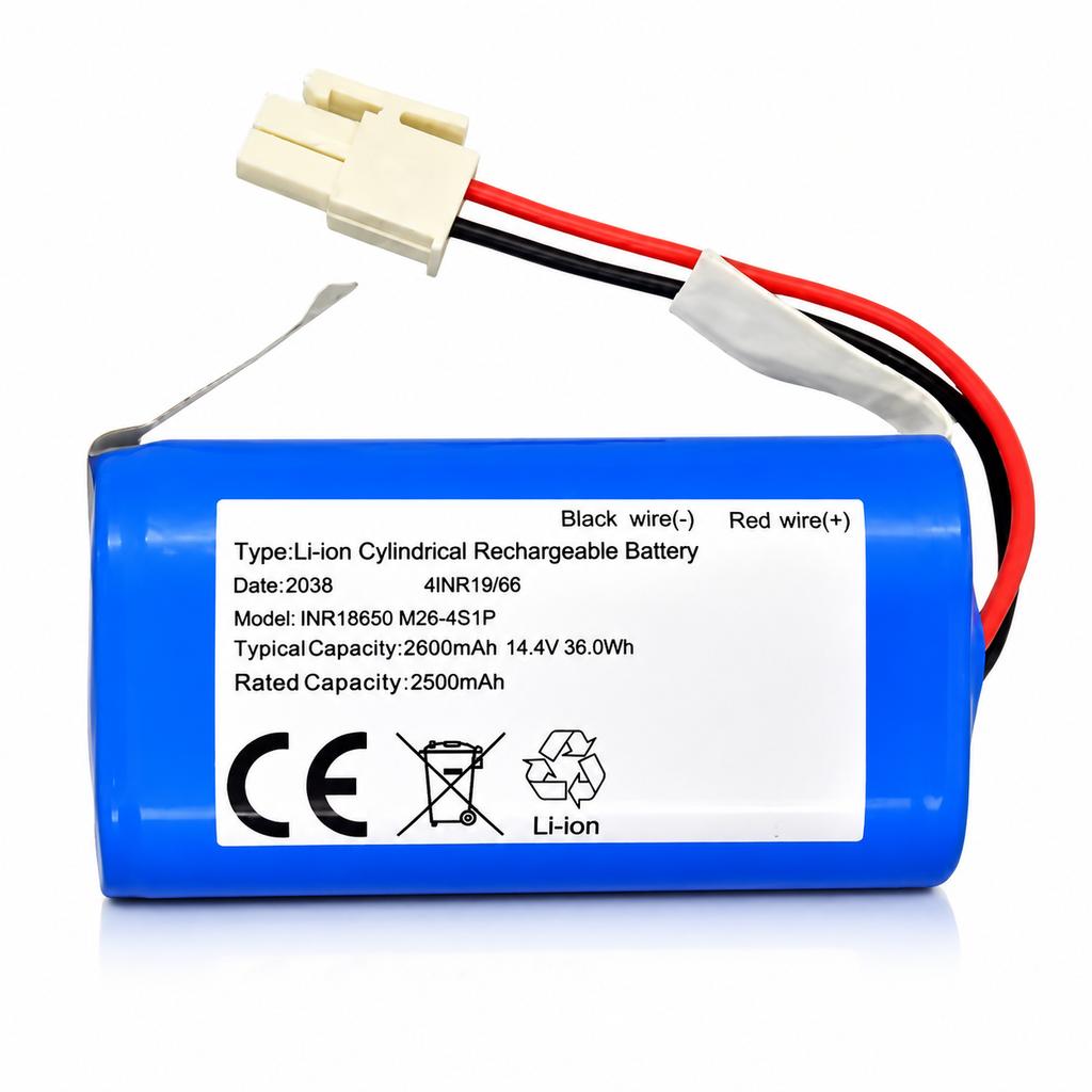 14.4v/14.8V 2600mah Lithium Battery Compatible with ILIFE A4 A4s V7 A6 A9 V7s Plus Robot Vacuum Cleaner 18650-4S1P Batteria