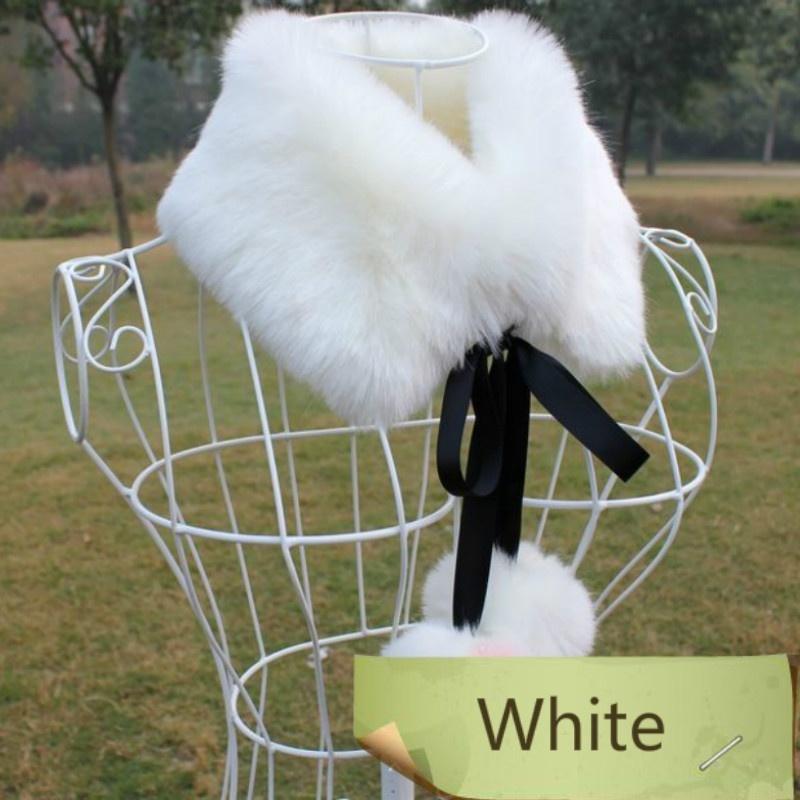 Imitation Rabbit Fur Collar Lady Fake Wool False Collar Female Shawl Women Collars