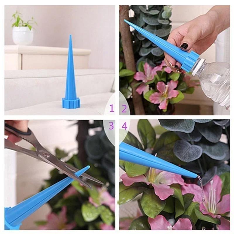 4 Pack Automatic Watering Irrigation Spikes Garden Plants Flowers Drip Sprinklers Agriculture Tools