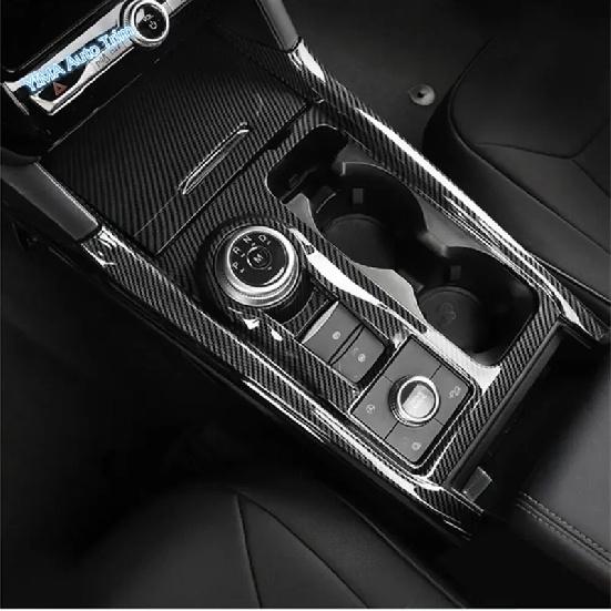 LHD Carbon Fiber Car Gear Shift Panel Control Center Console Stall Sequ Cover Trim For Ford Explorer  - 2026 Accessories