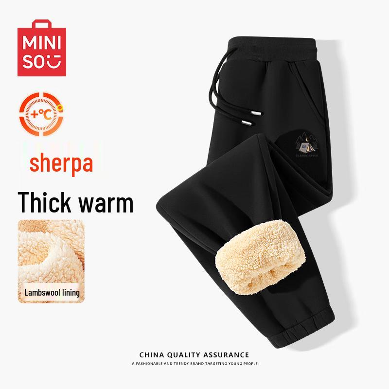MINISO Men's Heavyweight Fleece-Lined Winter Joggers