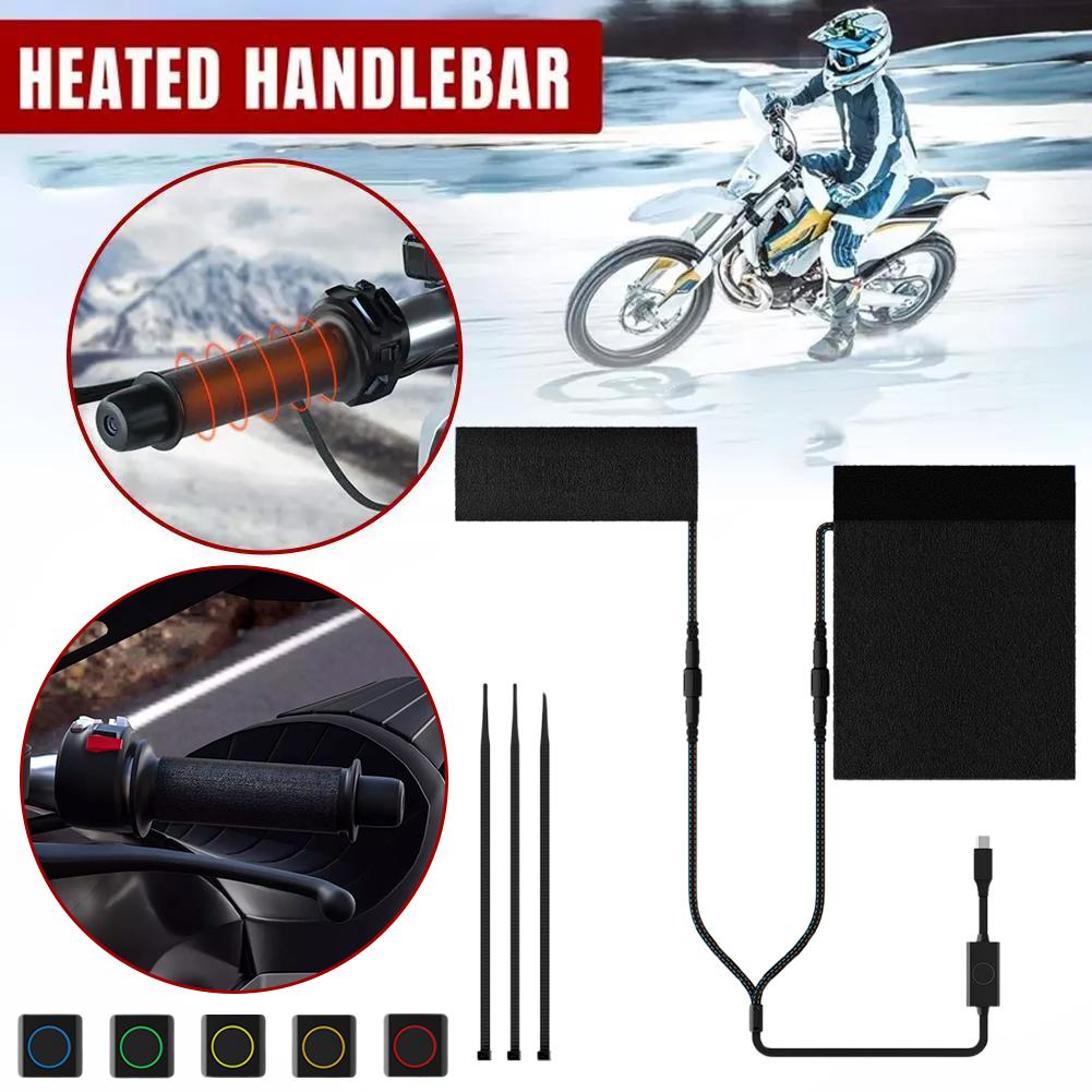 Motorcykel Uppvärmda Handtag Motorcykel Styrehandtag Anti Värme Vibration AntiHalk Värme PD-c Skydd Styre Elektrisk Port H T7X1