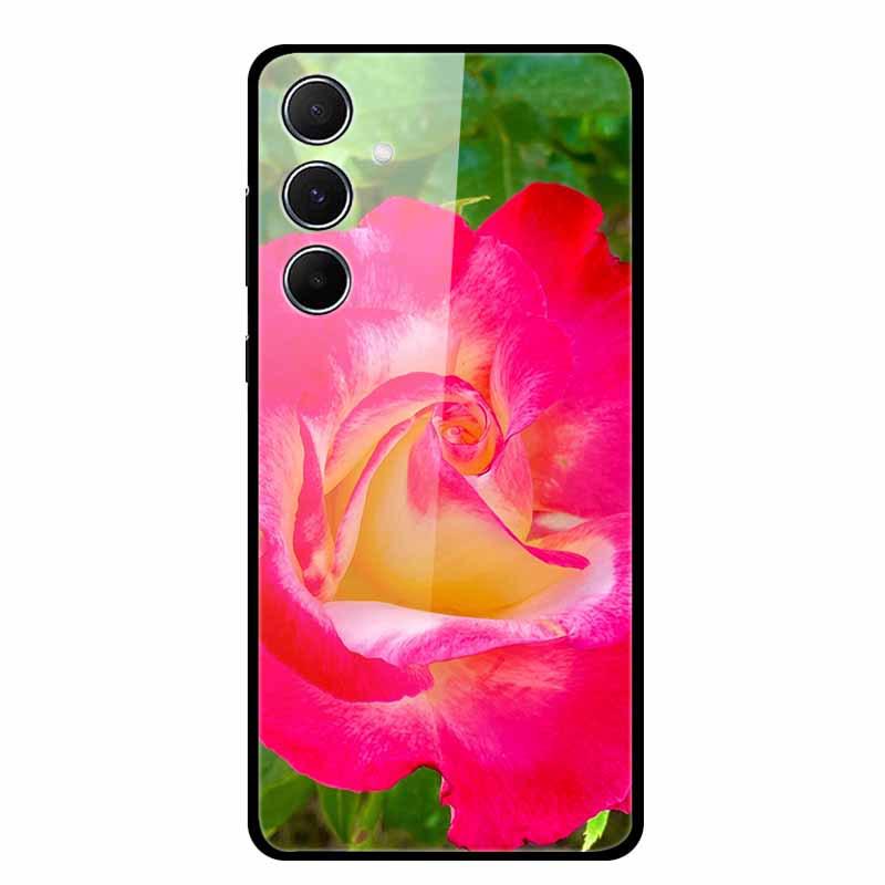 Kreative Landschaftsmalerei Gehärtetes Glas Handyhülle für Samsung A55 5G