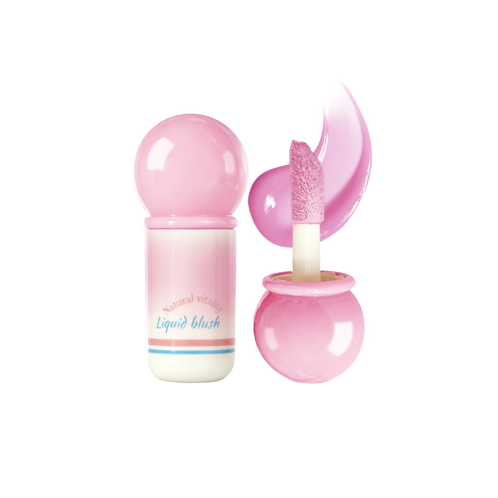 INTOPOP Liquid Cheek Blush Natural Face Juicy Portable - Dewy, Glow, Color, Color, Transparency, (01-Sakura Jelly)