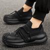 22 New Spring Breathable Mesh Fly-woven Thick-soled Heightening Casual Sports Black Dad Trendy Shoes