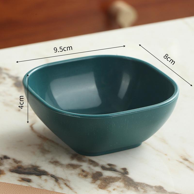 

Square Reusable Sauce Dipping Bowl Wheat Straw Kitchen Tableware Seasoning Dishes Mini Spice Bowls Vinegar Soy Saucer For Home зелений
