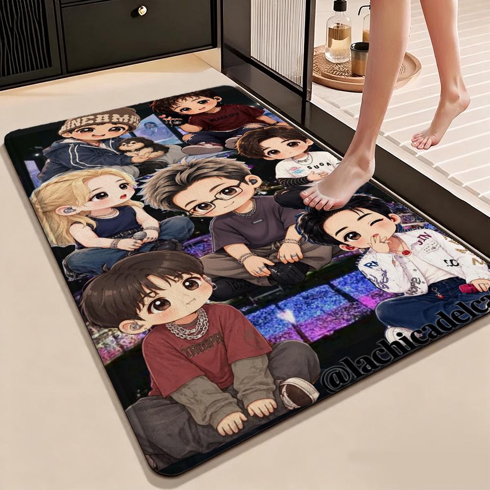 Seventeen Chibi Art Carpet Soft Rug Plush Rug Thick Rug Kitchen Floor Mat Hallway Runner Low Maintenance