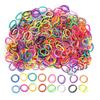 Elastici Arcobaleno in Gomma TPR ad Alta Elasticità da 1,5 cm per Braccialetti Intrecciati Fai da Te per Bambini - Confezione da 500g