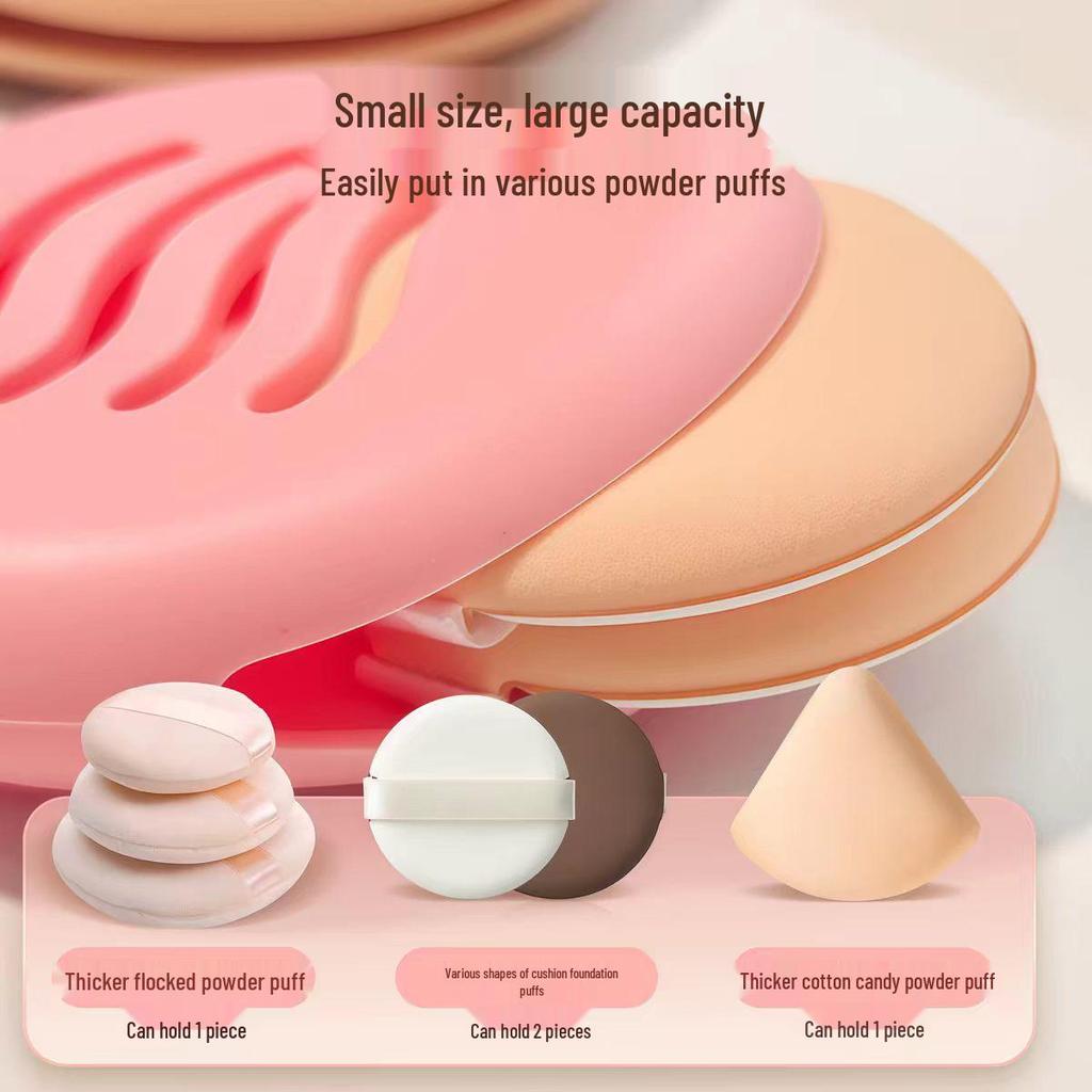 Portable Silicone Makeup Puff & Egg Storage Bag - Breathable, Dustproof Sleeve